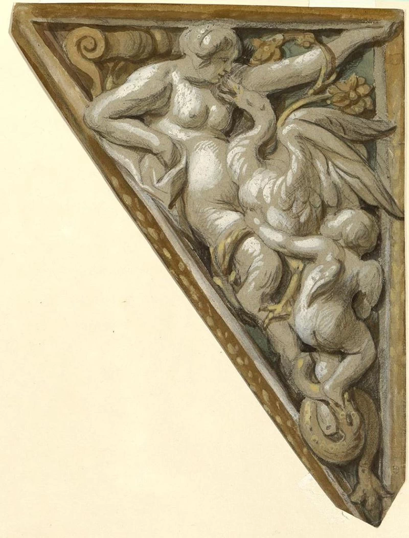 Disegno - Leda e il cigno, Hermitage
